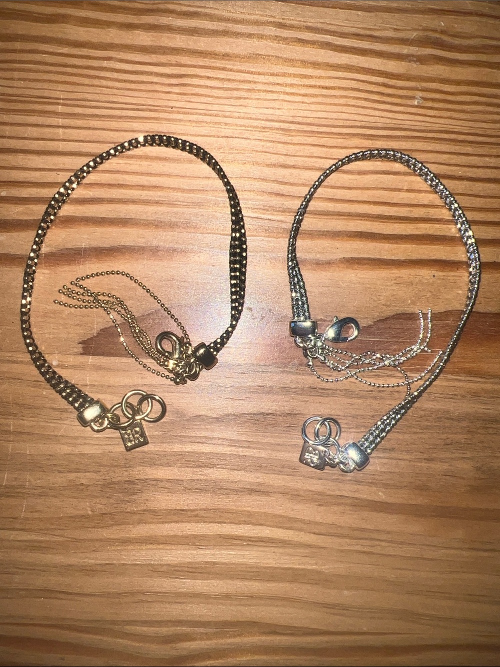 Banana Republic Gold and Silver Dual Chain Bracelet Set